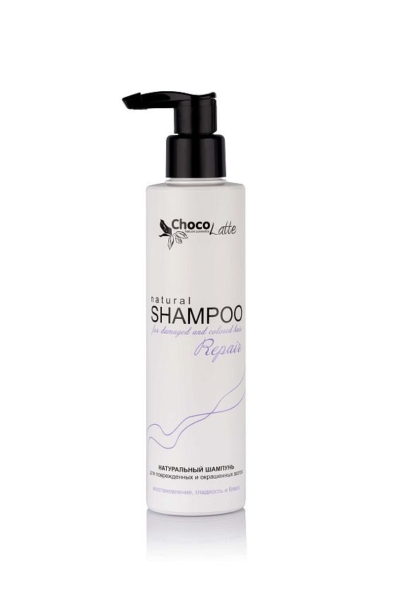 Шампунь REPAIR бессульфатный для поврежденных и окрашенных волос, восстановление, гладкость и блеск